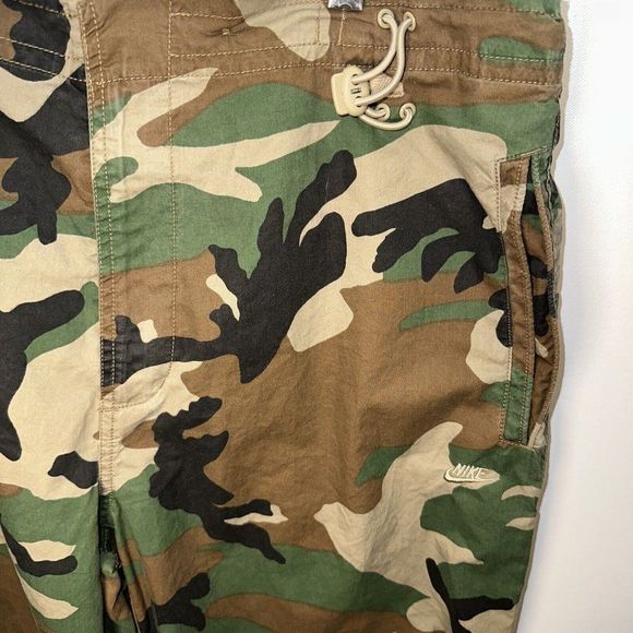 Men’s XL Nike Y2k Camo Skate Hiking Pants Drawstring Convertible Pants VTG RARE - Picture 2 of 15